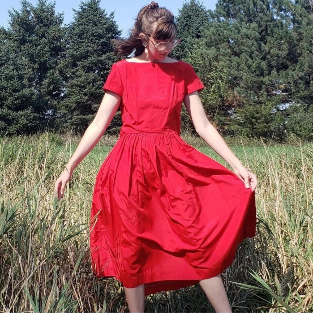 Vintage Red 50’s Dress